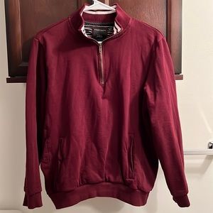 Denim & Flower Maroon Quarter-Zip Sweater Pullover